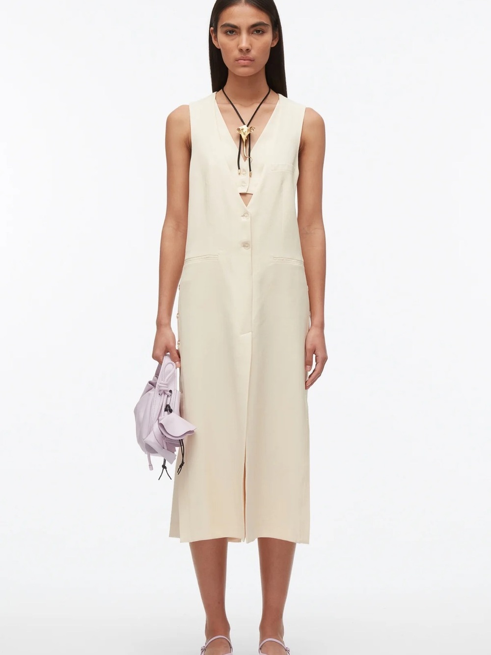 NWT 3.1 Phillip Lim Vest Dress with Set in Bra- size 8